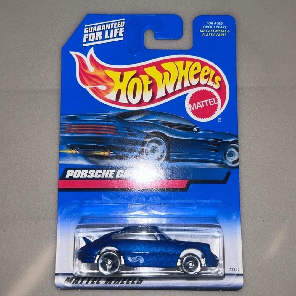 Vintage Hot Wheels Porsche Carrera Blue Diecast Car 1/64 Scale RARE